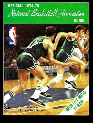1974 - 75 Official The Sporting News Nba Guide John Havlicek Celtics Near