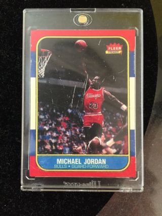 1986 - 87 Fleer Michael Jordan Rc 57 Authentic