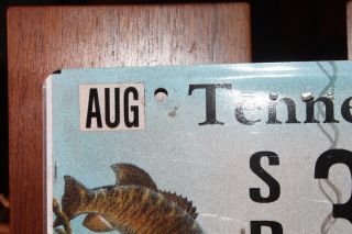 2008 Tennessee License Plate Where Smallmouth Bass is King SB3315 2