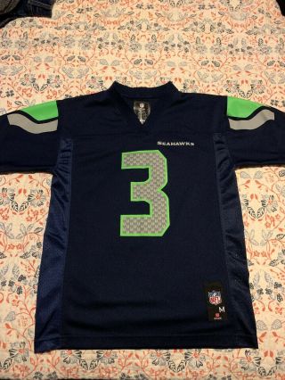 Russell Wilson Seattle Seahawks Youth Jersey Size M (10/12) Nfl Official Euc