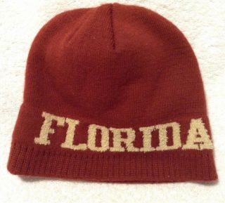 Nike Team Florida State Seminoles Knit Beanie Hat Cap Maroon One Size Fsu Noles