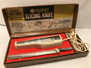 Vintage Ge Electric Slicing Knife Ek1 Box Carving Trimming Made In Usa