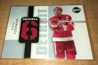 Steve Yzerman Detroit Red Wings 2002 Ud Vintage Game Jersey Card R