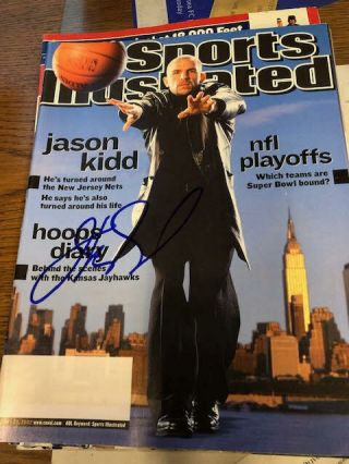 Jason Kidd Jersey Nets Hof Autographed Signed Sports Illustrated