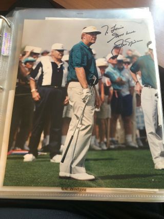 Jack Nicklaus Hand Signed Autographed 8x10 Photo Pga Golf Hall Of Fame To Louis