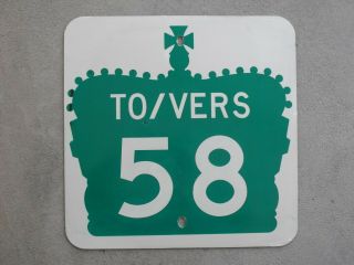 Ontario Canada Crown Outline Highway 58 Route Road Traffic Sign Shield Real