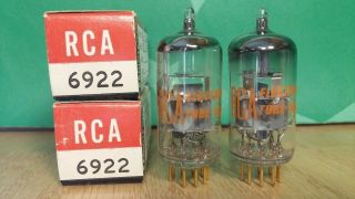 Pair Siemens (rca Label) 6922 E88cc Nos Nib 1965 Gold Pin Vacuum Tubes