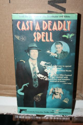 Vintage Vhs 1991 Cast A Deadly Spell Sci - Fi Thriller Fred Ward Julianne Moore