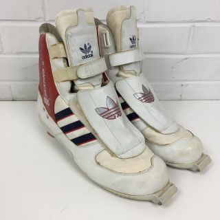 Vtg Adidas Cross Country Ski Boots Men Sz 10 Winter Olympic Sds Xc Shoes System