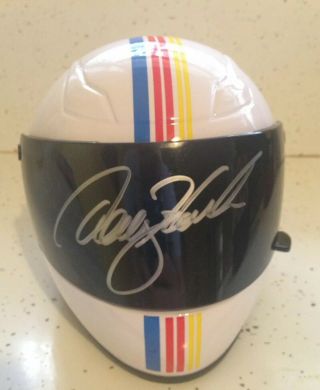 Denny Hamlin Signed Nascar Foundation Mini Helmet Autograph