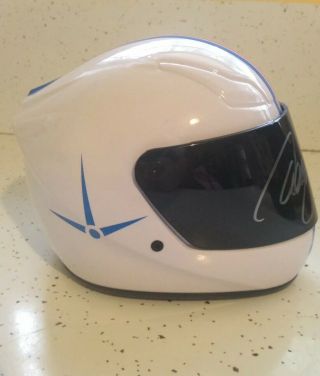 Denny Hamlin Signed Nascar Foundation Mini Helmet Autograph 2