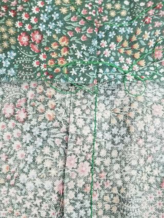 Vintage Green Calico Floral Quilting Fabric VIP Cranston 21 x 108 3