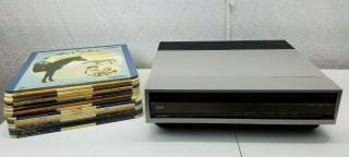 Vintage Rca Sjt - 400 Selectavision Ced Video Disc Player W 15 Movies