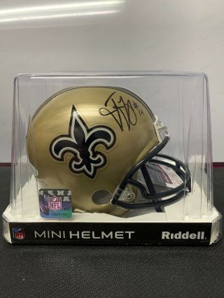 Ted Ginn Jr Signed Riddell Mini Helmet - Saints - Jsa