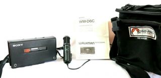 Sony Walkman Professional Dolby B - C Nr Wm - D6c With Sony Ecm Microphone W Case