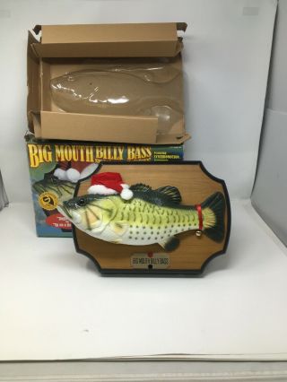 Vtg Big Mouth Billy Bass Christmas Singing Fish Gemmy 1999 Jingle Bells