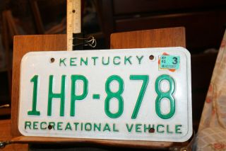 2003 Kentucky License Plate 1hp - 878 Recreational Vehicle