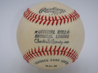 Charles Feeney Official National League Rawlings Baseball Unsigned Vintage