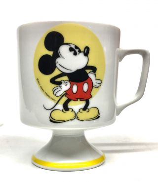 Vintage Walt Disney Productions Vintage Mickey Mouse Pedestal Coffee Mug Japan