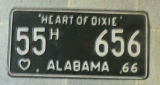 1966 Alabama 55h 656 Nos Pickup Truck License Plate Tag
