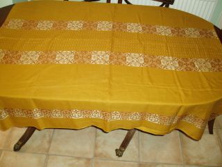 Vintage Linen Table Cloth 53 " X 54 "