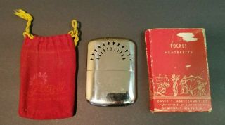 Vintage David T.  Abercrombie Co.  Pocket Heaterette Handwarmer W/ Box