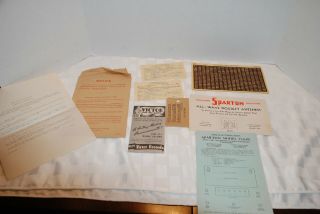Vintage Sparton Radio Reciever Instruction Book And Other Paperwork