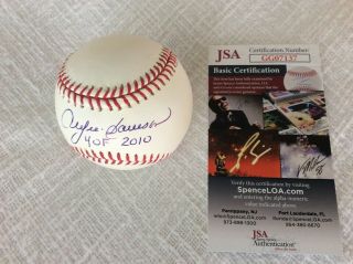 Andre Dawson Hof Signed Game Autographed Baseball Chicago Cubs Mlb Jsa Cert