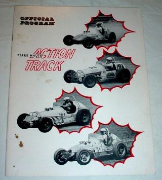 1965 Race Program @ Terre Haute Action Track • Foyt & Andretti Indy 500 Drivers