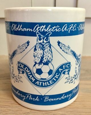 Vintage Coloroll Ceramic Football Mug Oafc Oldham Athletic Boundary Park