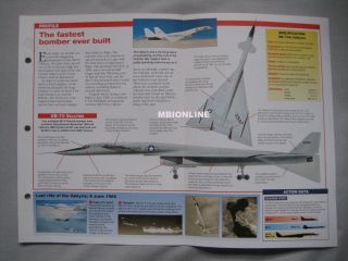 Aircraft Of The World Card 9,  Group 16 - North American Xb - 70 Valkyrie