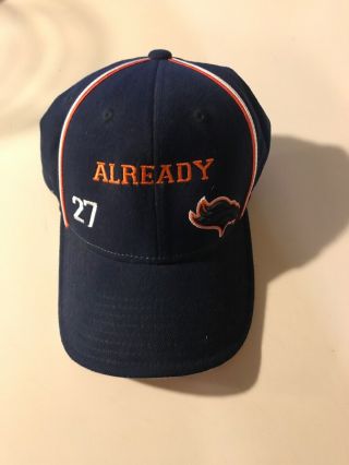 Reebok Nfl Blue & Orange Denver Broncos Stretch Fit Baseball Hat Cap