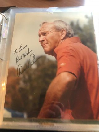 Arnold Palmer Hand Signed Autographed 8x10 Photo Golf PGA Hall of Fame To Louis 2