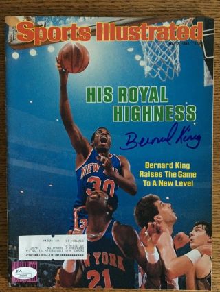 Autographed Si - Bernard King - Knicks - Nba - - Jsa