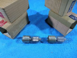 Western Electric Vt - 1 Matched Pair Nos Tubes Gold Tips,  Metal Base Wax In Place
