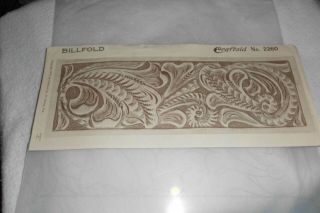 Vintage Craftaid Template Leather Tooling Wallet Floral Pattern 2260