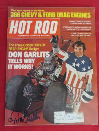 Hot Rod May 1971 Big Daddy Don Garlits Nhra Signed