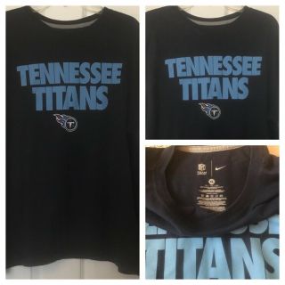 Nike Tennessee Titans Size Xl Navy Blue Long Sleeve Nfl Team Apparel T - Shirt