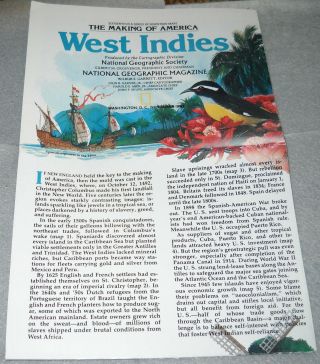 The Making Of America - West Indies - National Geographic Society Map