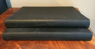Two Vtg 4 - Ring Legal Size Binders,  Heavy Duty,  Black Pebbled,  8.  5 X 11 Paper