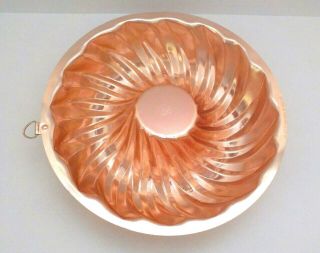 Ahc Copper Anodized Jello Cake Mold Spiral Design 4 Cup Vintage Hong Kong 1963