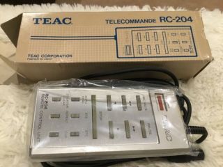 Teac Rc - 204 Wired Remote Control X - 2000 X - 2000m X - 2000r Reel To Reel Tape Deck