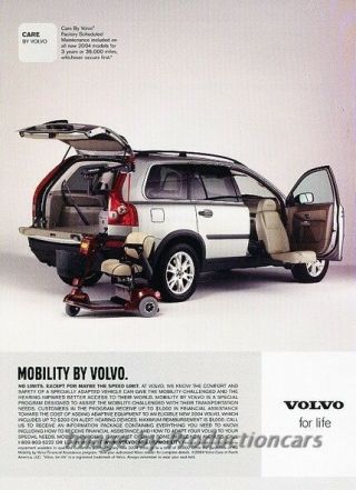 2004 Volvo Xc90 - Mobility - Advertisement Print Art Car Ad J790