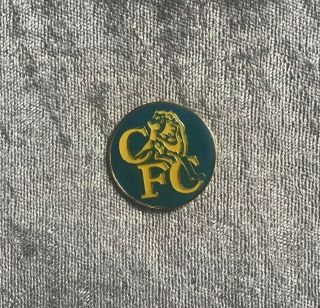 Chelsea Football Club Vintage Pin Badge.  1980s.  Blue & Yellow