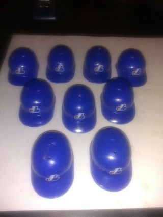 (8) - - Montreal Expos 80s And 90s Vintage Mlb Mini Helmets Gumball Machine