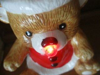 Vintage 1984 Mr.  Christmas Musical Porcelain Teddy Bear Plays 10 Carols