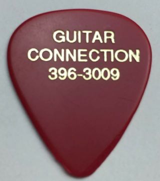 Red Guitar Connection Venice California Store Guitar Pick Vintage
