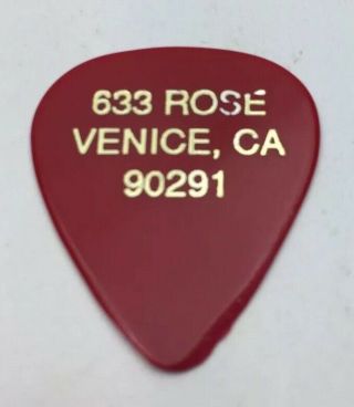 RED GUITAR CONNECTION VENICE CALIFORNIA Store Guitar Pick VINTAGE 2