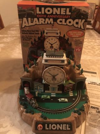 Lionel Trains 100th Anniversary Animated Talking Alarm Clock No.  7401 With