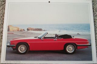 1989 Jaguar Xjs Convertible Car Print (red,  No Top)